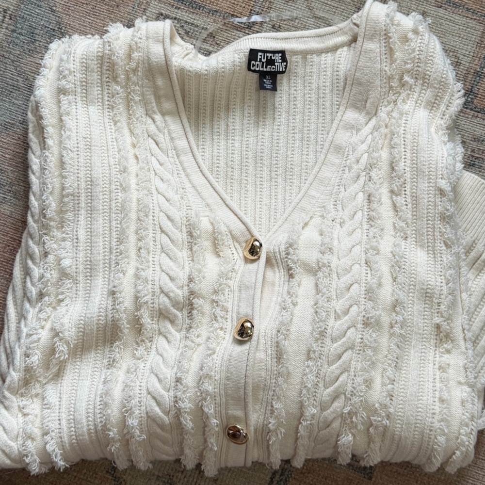 Cream Cable Knit Sweater
